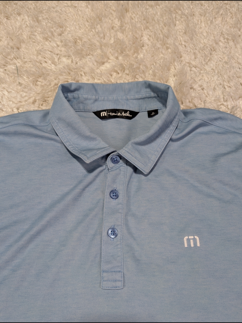 Travis Mathew Men’s Light Blue Polo Shirt
